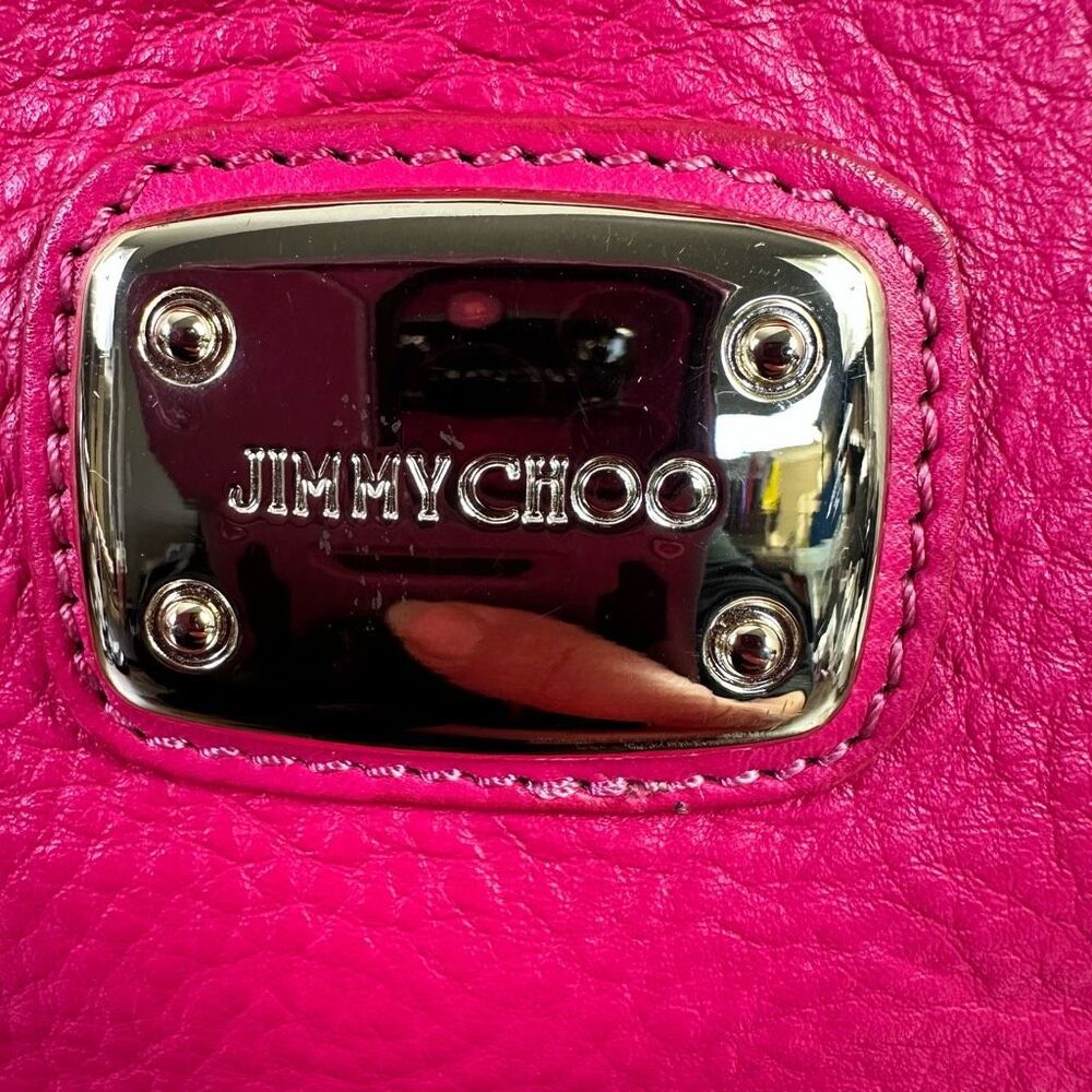 Jimmy Choo Hot Pink Leather Shoulder Bag - Picture 5 of 16